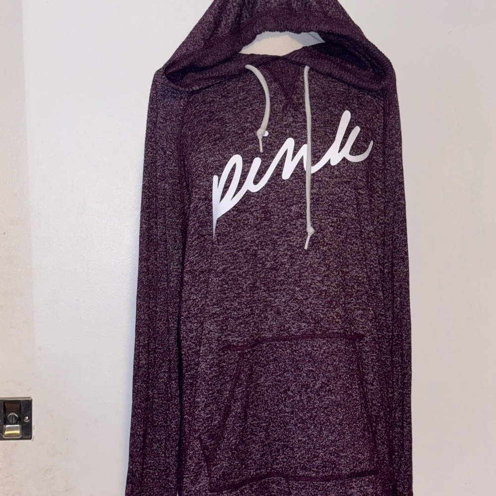 EUC Pink Logo Maroon thin Hoodie